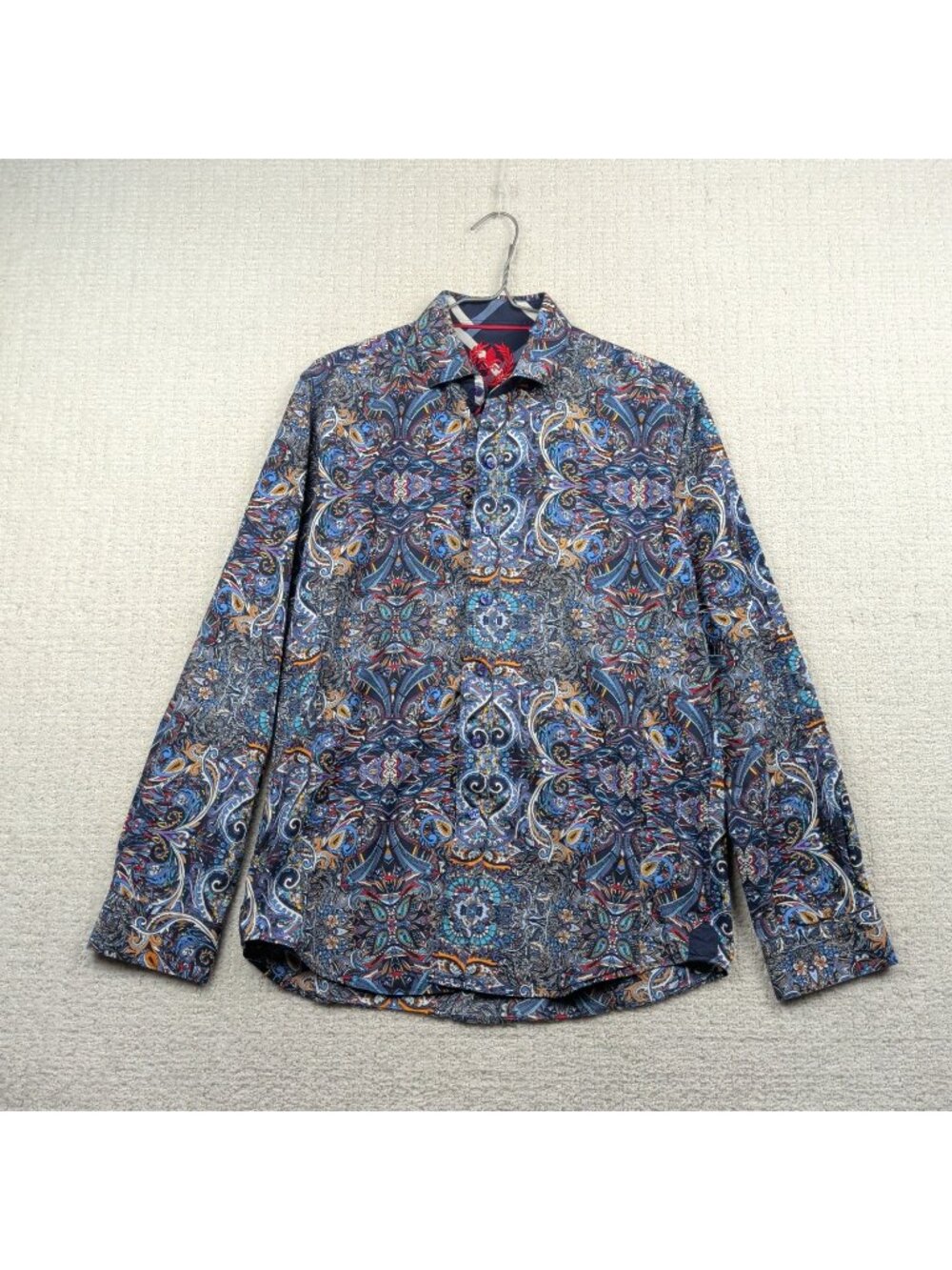 Au Noir Shirt Mens 2 Black Psychedelic Paisley AOP Button Up Shirt Art Gallery